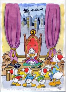 Xavi (Xavier Vives Mateu) | Uncle Scrooge - Dibujo original - GIVE US A CHRISTMAS MONEY PLEASE - XAVI - (2021) | Catawiki