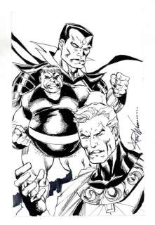 Mister Sinister, Blob, and Magneto Sketch by Ron Williams