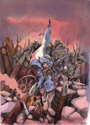 Blutch | Sur la Piste de Blueberry – Illustration originale de la couverture de La Jeunesse de Blueberry (Tome 1) | Galerie Barbier