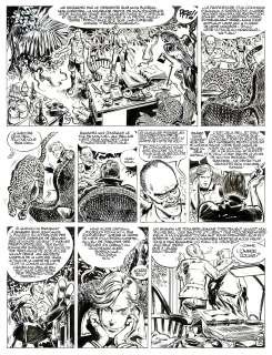 René Follet | Edmund Bell, L’ombre rouge, planche originale à l’encre de chine pour cet album paru en 1989 aux Editions Lefrancq. | Septimus