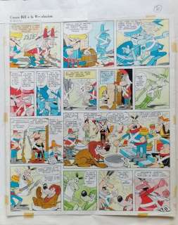 Benito Jacovitti | Benito Jacovitti - Tavola originale "Cocco Bill e la Revolucion" pag. 20 - Firmata e datata - Page volante - (1960) | Catawiki