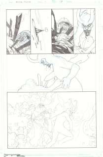 Esad Ribic | King Thor #1 (723) P.19 - Old King Thor Vs. Loki the All-Butcher - Gorr Stabs Loki - 2019 Signed | Anthony’s Comic Book Art