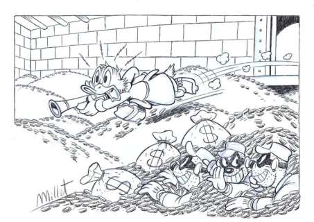Millet | . Scrooge McDuck & The Beagles Boys - Millet - Original Drawing - EO | Catawiki