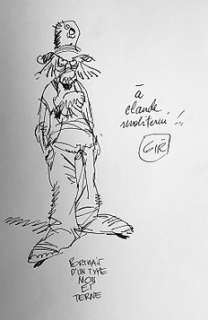 Giraud | Giraud, Jean - Dessin original dédicacé - Hommage Ã  Claude Moliterni - (1968) | Catawiki