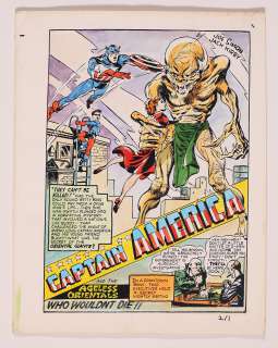 Greg Theakston - Original Color Guides for the Reprint of Captain America Comics (1941) #2 from Captain America The Classic Years HC (1990 Marvel)