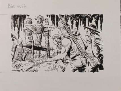 Dario Guzzon | Dario Guzzon - Il Grande Blek - Page volante - Exemplaire unique | Catawiki