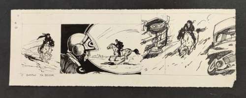Guido Buzzelli | Guido Buzzelli - Striscia Originale "Batag Fa Bosr" - Page volante - Exemplaire unique | Catawiki