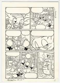 Andrea Freccero | Star Wars, Paperino - Andrea Freccero - tavola originale firmata - Page volante - Exemplaire unique - (2015) | Catawiki