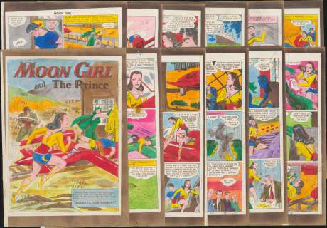 Moldoff - ROCKETS FOR RICHES!, MOON GIRL #3, 12 Pg Story (Spring 1948) | Russ Cochran