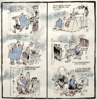 Cabu Et Lepoitevin | Dessin Ã  l’encre et aquarelle sur papier signé par les | Tessier Sarrou