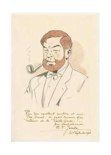 Edgar Pierre Jacobs - Illustration originale représentant Mortimer réalisée pour Yves Duval en 1978. Signé