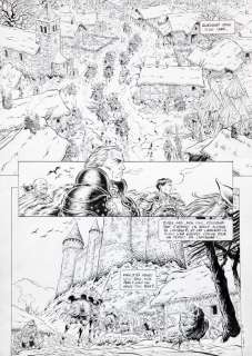 Swolfs | Légende, planche n°8 Ã  l’encre de Chine de l’é… | Banque Dessinée