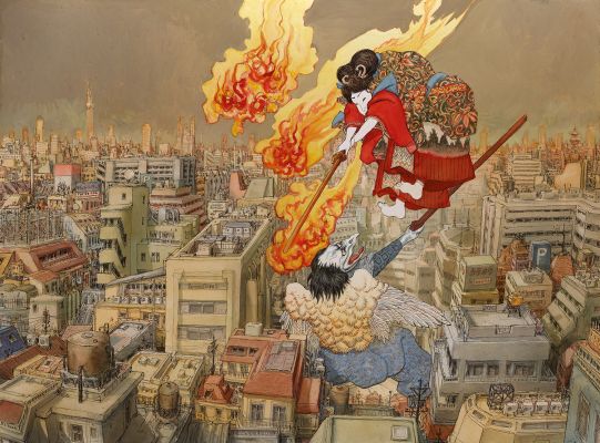 Nicolas de Crécy | NICOLAS DE CRÉCY – Bataille céleste – REF 06 | Galerie Barbier