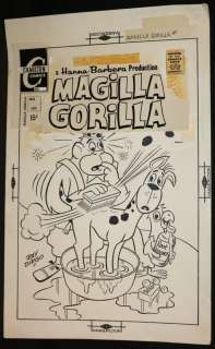 Ray Dirgo - Magilla gorilla #4 cover - la - charlton - 1971 signed