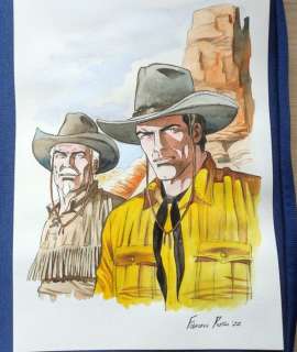 Fabrizio Russo | Tex - illustrazione originale a colori - Fabrizio Russo Tex e Carson - Page volante | Catawiki