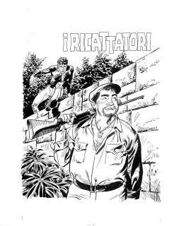 ROBERTO DISO - Original cover for Mister No n. 224 "I ricattatori". Cm. 30x40. Ink. Mint. Code 583.