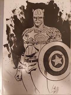 CLAUDIO STASSI - Captain America - TAVOLA ORIGINALE CLAUDIO STASSI - cm 21x30