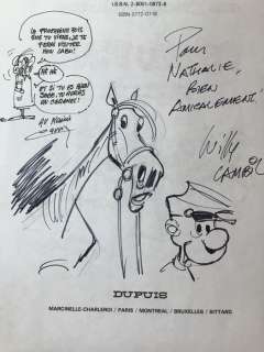 Lambil / Cauvin | Lambil / Cauvin - Dessin original dédicacé - Les Tuniques bleues | Catawiki