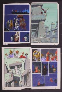 Original COMPLETE Hand Painted Color Guides for Terry Pratchett‘s Colour of Magic #5 (1991 Unpublished) by Steven Ross & Mira Fairchild