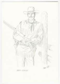 Fabio Civitelli | Tex, Albo Speciale #27 - Fabio Civitelli - studio del personaggio "Ben Horne" - Page volante - Exemplaire unique - (2012) | Catawiki