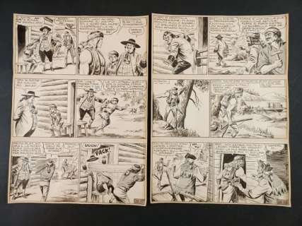 Essegesse | Grande Blek - EsseGesse - 6x Strisce Consecutive " La Battaglia di Swallow" - Page volante - Exemplaire unique - (1958) | Catawiki