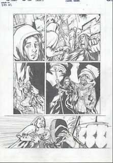 Javier Aranda - Worlds of D&D The Legacy 2 - Original page 11 written by Margaret Weiss & Tracy Hickman - Exemplaire unique - (2008)