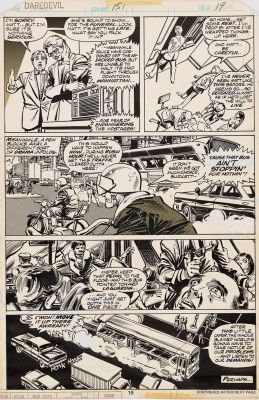 Klaus Janson | Daredevil #151: Crisis - Page 19, Marvel Comics Penciler: Gil Kane - Inker: Klaus Janson, 1978 | Philippe Labaune Gallery