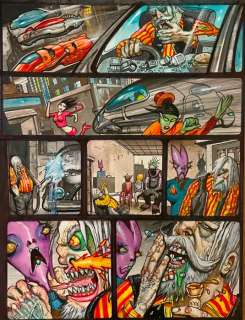 Simon Bisley | Space Bastards #1 page 5 - Original SF/Alien page - by Simon Bisley - Size: 42 x 30 cm. - Exemplaire unique - (2019) | Catawiki