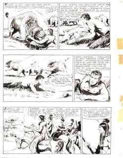 Gallieno Ferri | Zagor n. 4 - Gallieno Ferri - Tavola Originale "Corvo Giallo" - Page volante - Exemplaire unique - (1965) | Catawiki