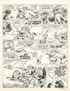 Gaudelette, Michel - Gaudelette, Michel - Planche originale - Magret de chrétiens aux herbes