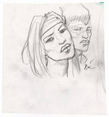 Enki Bilal | GRAPHITE IN PROGRESS 3 – Dessin original 110 | Galerie Barbier