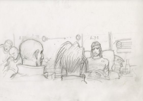 Enki Bilal | GRAPHITE IN PROGRESS 3 – Dessin original 57 | Galerie Barbier