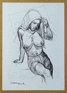 Tanino Liberatore | Tanino Liberatore - Dessin original - Erotique "Religieuse" - Exemplaire unique | Catawiki