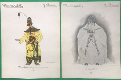 Umberto Brunelleschi | Umberto Brunelleschi - 2x illustrazioni originali â€œTurandotâ€ N.12 e 13; - (1926/1926) | Catawiki