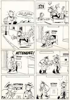 Tillieux | César et Ernestine, planche originale à l’encre de chine. | Septimus