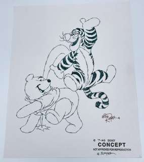Mike Royer | Walt Disney’s Winnie the Pooh + Tigger - Original Concept Art by Mike Royer - (1996) | Catawiki