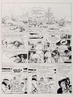 William Vance | Marshal Blueberry - Mission Sherman  Encre de Chine pour | Millon