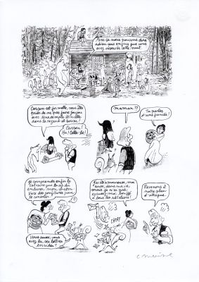 Catherine Meurisse | LE CLAN DE WALDEN – PLANCHE ORIGINALE 95 | Galerie Barbier