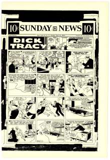 Gould - DICK TRACY, Sunday Black & White Proof (06/16/1957) | Russ Cochran