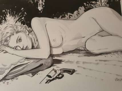 Vrancken, Bernard | Vrancken, Bernard - Dessin original - Coquine élégance - (2022) | Catawiki