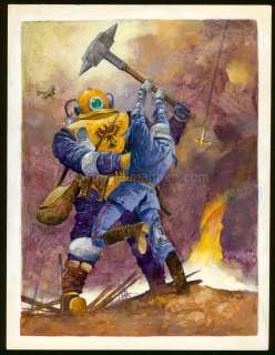 Enrique  Breccia - Peinture originale réalisée pour un ex libris pour un portfolio édité par les éditions Delcourt en 2011