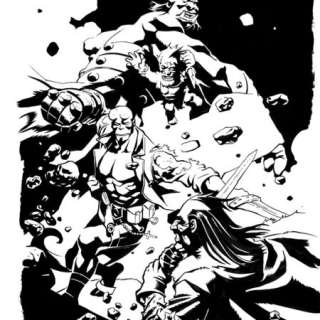Ron Salas | 11 x 14 – Hellboy The Wild Hunt | Ron Salas