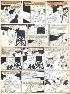 De Moor, Bob | Original page (p.35)  - Johan en Stefan (Nonkel Zigomar, Snoe en Snolleke)  - De Gele Spion  - (1954) | Catawiki