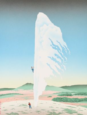 Guy Billout | White Water - Annual Report for Herman Miller, 1992 | Philippe Labaune Gallery