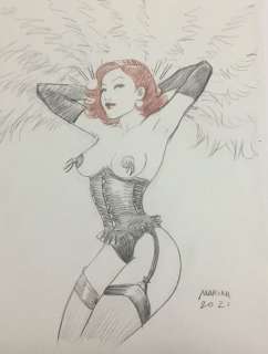 Marini | Marini, Enrico - Dessin original Caprice - Noir Burlesque | Catawiki