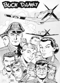 Arroyo - Buck Danny, illustration Ã  l‘encre de Chine e…