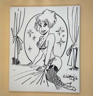 Walthery, François | Walthéry - Dessin original sur toile avec dédicace manuscrite au dos - Natacha, séductrice - (2018) | Catawiki