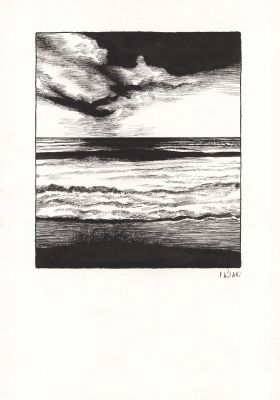 Frédéric Pajak | Sans titre, 39 - Encre de Chine, plume et pinceau sur papier | Huberty Breyne Gallery