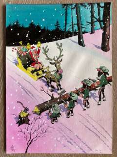 Gürsel, Gürcan | Gürsel, Gürcan - Dessin original couleur - Hommage à Morris - (2016) | Catawiki