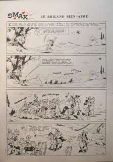 Mazel (Luc Maezelle) | Mazel - 2 planches originales (p.1) + (p.2) - Smak, le brigand bien-aimé - (1965) | Catawiki
